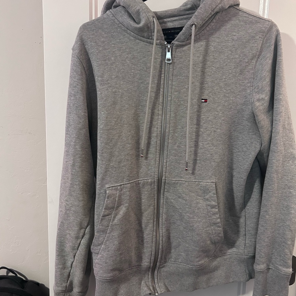 Tommy Hilfiger Gray Zip-Up Hoodie